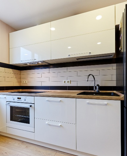 Акриловые кухни-Маленькая белая кухня «Модель 739»-фото3