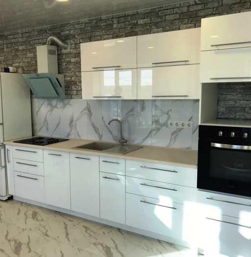 Белый кухонный гарнитур-Кухня МДФ в пластике «Модель 488»-фото4