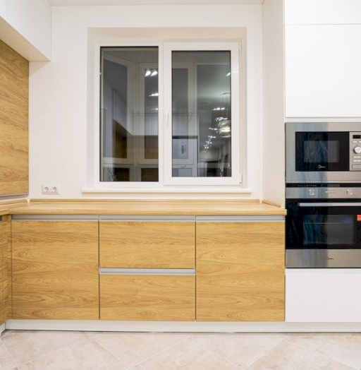 Белый кухонный гарнитур-Кухня МДФ в эмали «Модель 556»-фото11